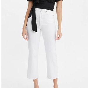 Levi’s Ribcage Strait Ankle Jeans - White